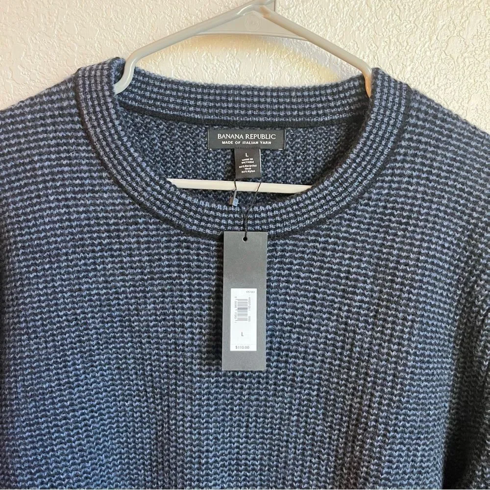Banana Republic Italian Yarn Navy Knit Sweater
